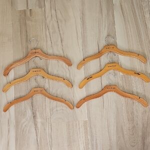 6 Vintage Wooden Hangers Bebe Banana Republic